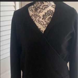 Everlane  cashmere fake wrap sweater.